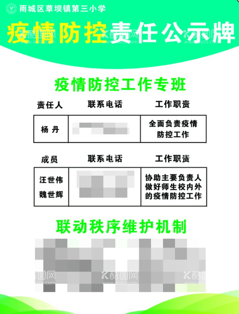 编号：12649009171636125983【酷图网】源文件下载-责任公示牌