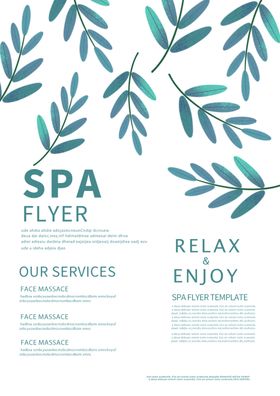 瑜伽spa简约海报