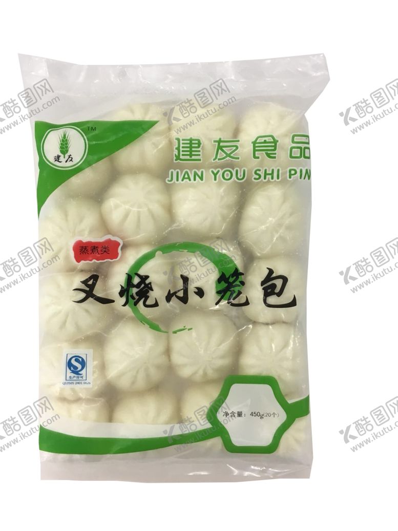 编号：94644610231653275569【酷图网】源文件下载-建友叉烧鲜肉小笼包450g