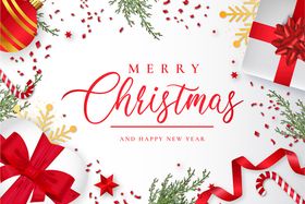 圣诞节海报christmas树枝活动