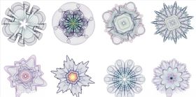 矢量防伪花纹底纹