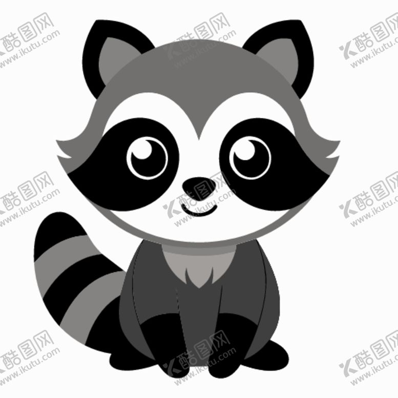 编号：23857201271425411555【酷图网】源文件下载-卡通风格的幼小的浣熊