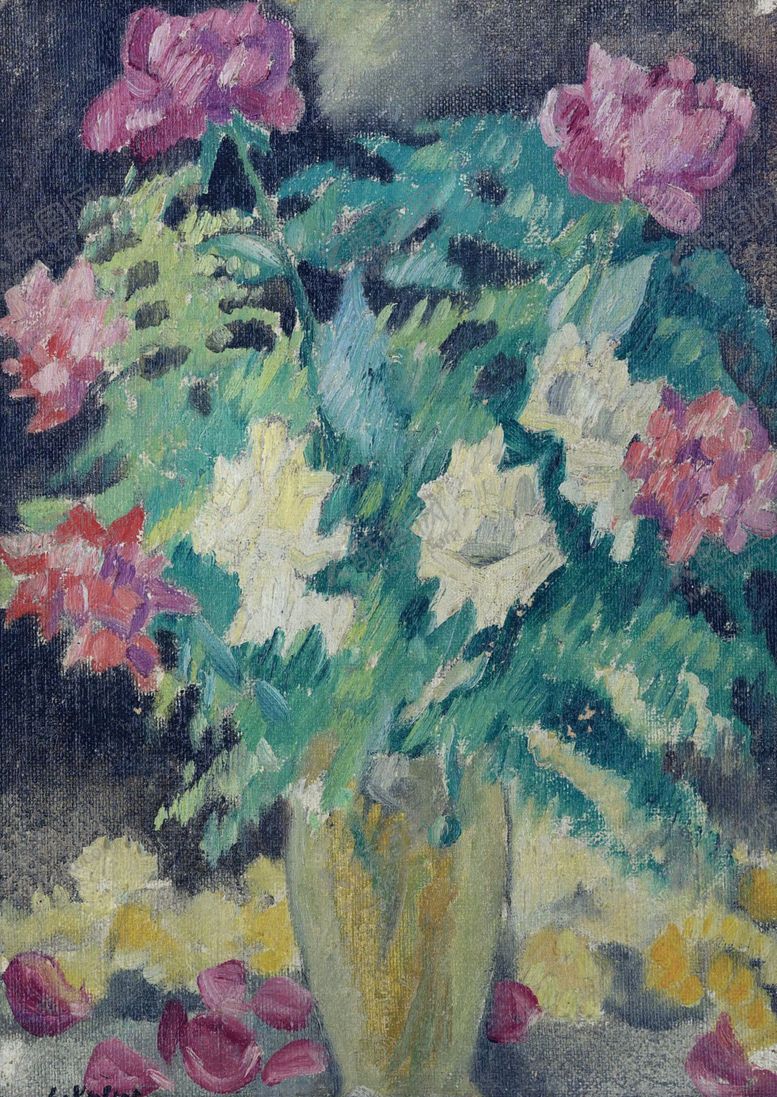 编号：75506507071514596618【酷图网】源文件下载-植物花朵装饰油画