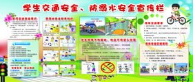 学生交通防溺水安全宣传栏