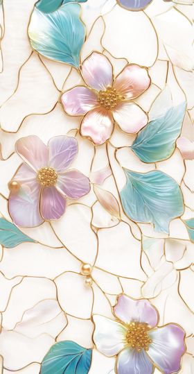 清新雅致淡紫色花卉碎花