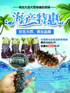 大连原生态即食海参海报