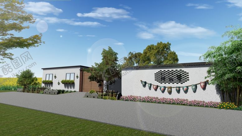 编号：21524109291009512842【酷图网】源文件下载-乡村围墙整改