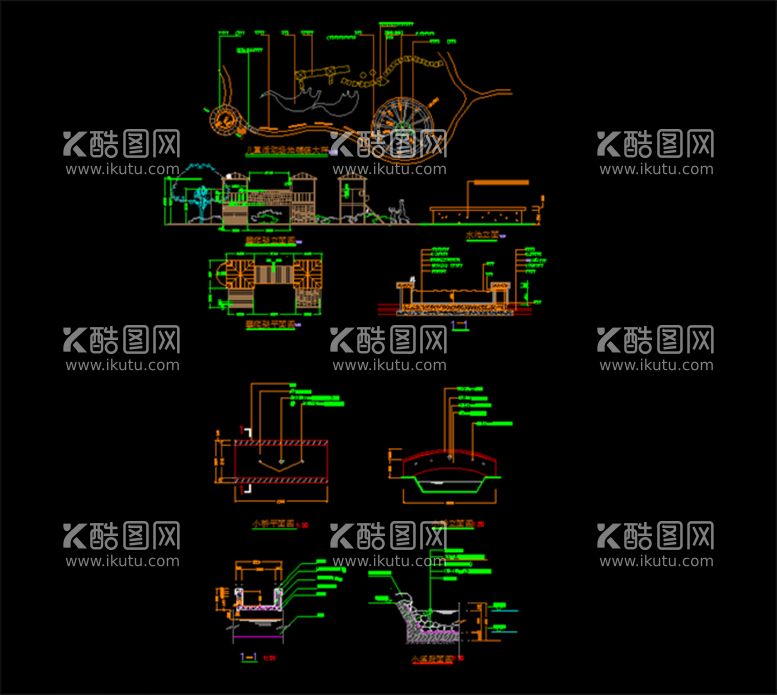 编号：93365411240343446027【酷图网】源文件下载-儿童广场和景观桥