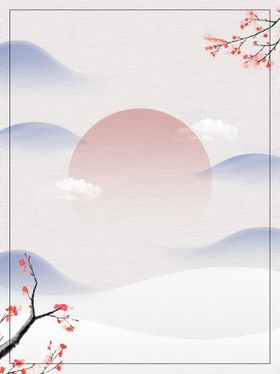 中国风背景素材梅花边框