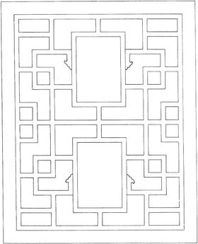 镂空花图案装修雕玄关铁艺
