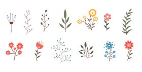 手绘花草背景图片