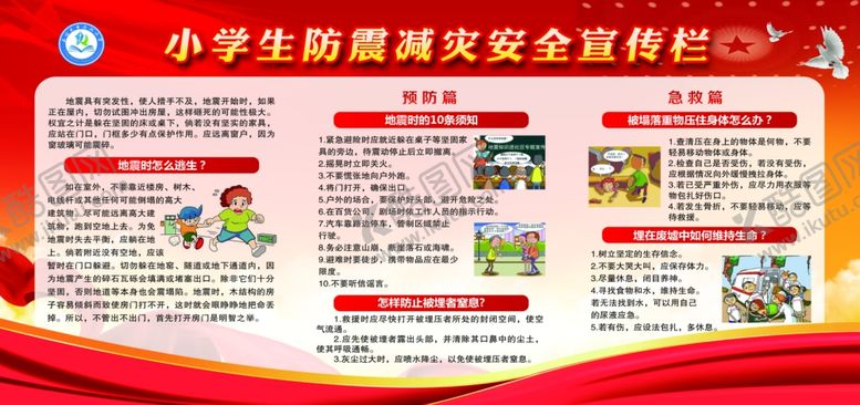 编号：67407210252345054009【酷图网】源文件下载-防震减灾展板