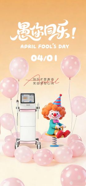 愚人节医美仪器海报
