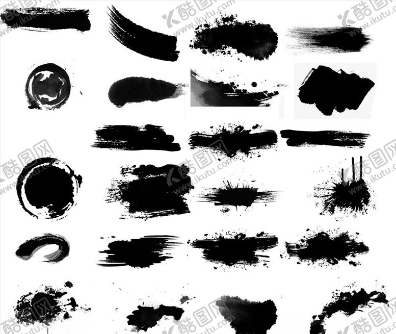 编号：81321109171000297690【酷图网】源文件下载-水墨笔触墨迹