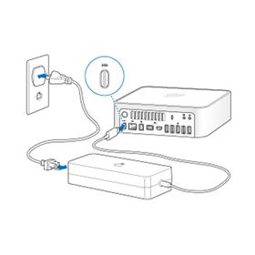 苹果mac mini主机矢量图