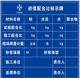 砂浆配合比
