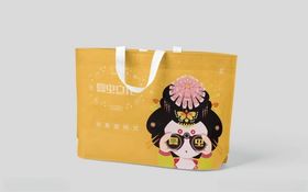 手提袋样机品牌包装白色纸购物贴图