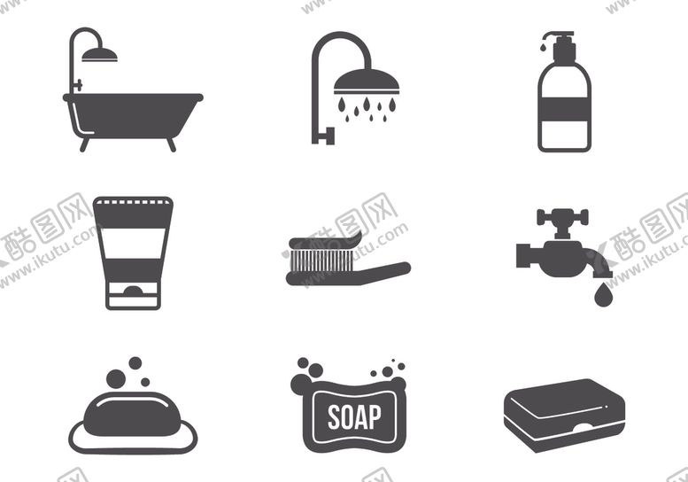 编号：49215809282131333247【酷图网】源文件下载-矢量家庭卫浴图标