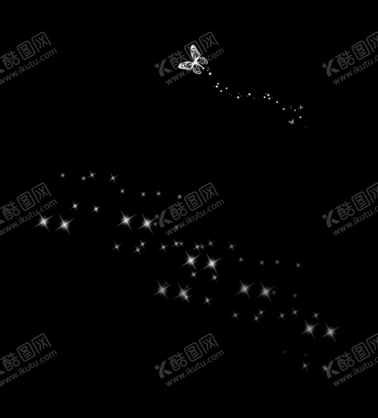 编号：57394601211313151906【酷图网】源文件下载-透明底蝴蝶星星分层素材