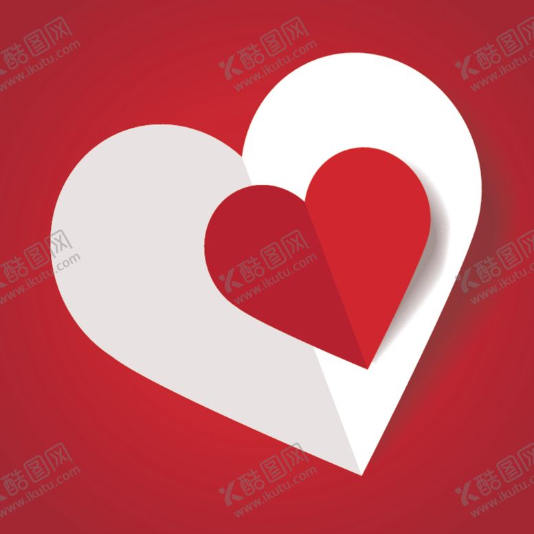 编号：44792509230047084279【酷图网】源文件下载-剪纸风格爱心