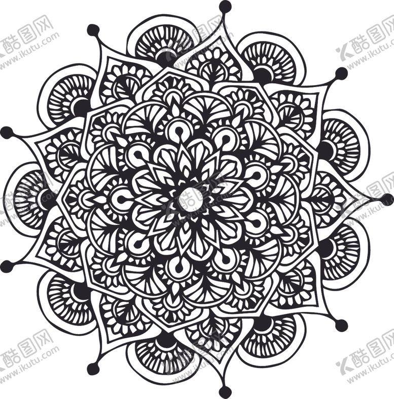 编号：55079510151317161974【酷图网】源文件下载-曼陀罗花纹