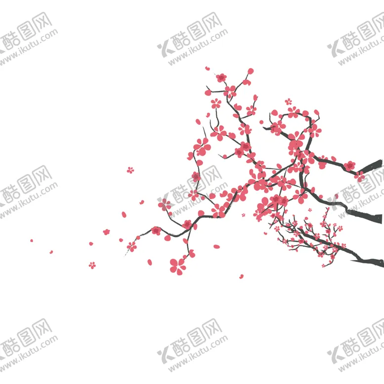 编号：80535002021749074462【酷图网】源文件下载-梅花桃花PNG 