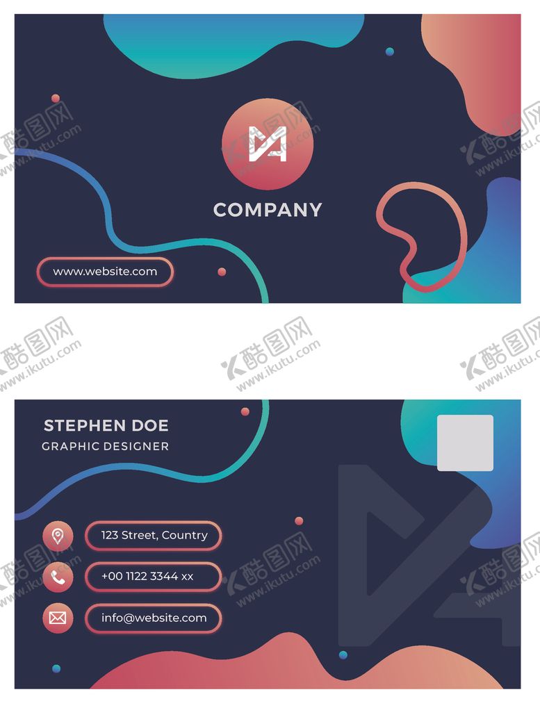 编号：20918909270155514851【酷图网】源文件下载-矢量名片模板