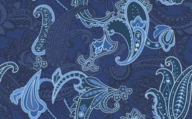 蓝色佩斯利花纹图案