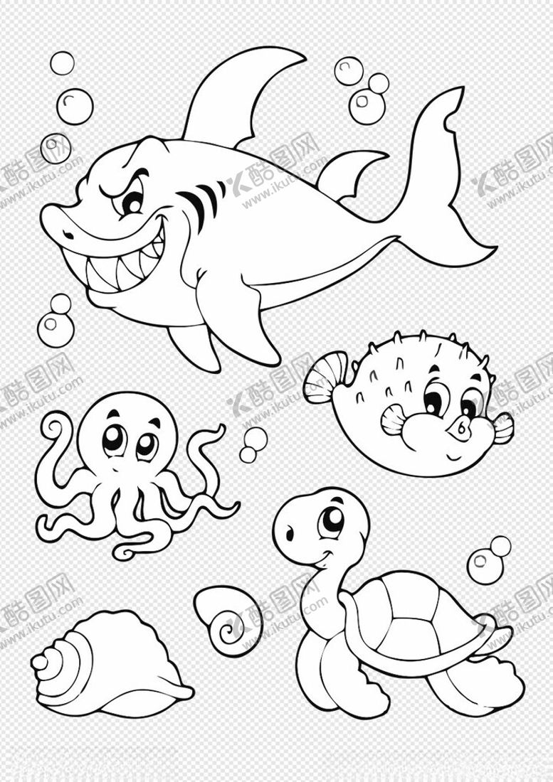 编号：53990102210300522056【酷图网】源文件下载-卡通鱼
