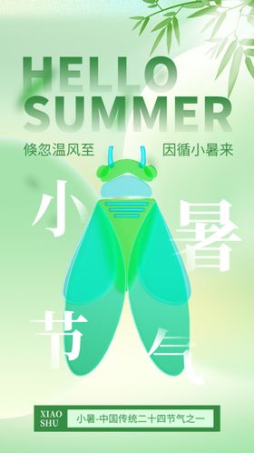 小暑节气宣传海报展板24物流