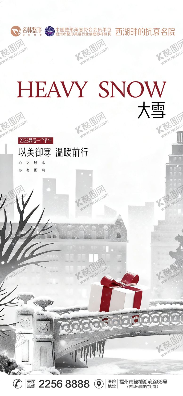 编号：43186811160133134562【酷图网】源文件下载-医美节气大雪海报