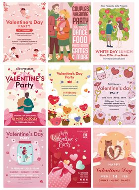 浪漫情人节贺卡设计集合