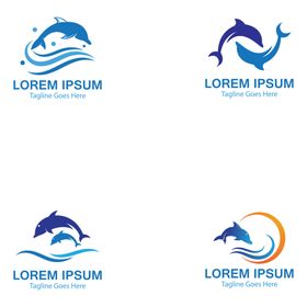 5班海豚logo标志