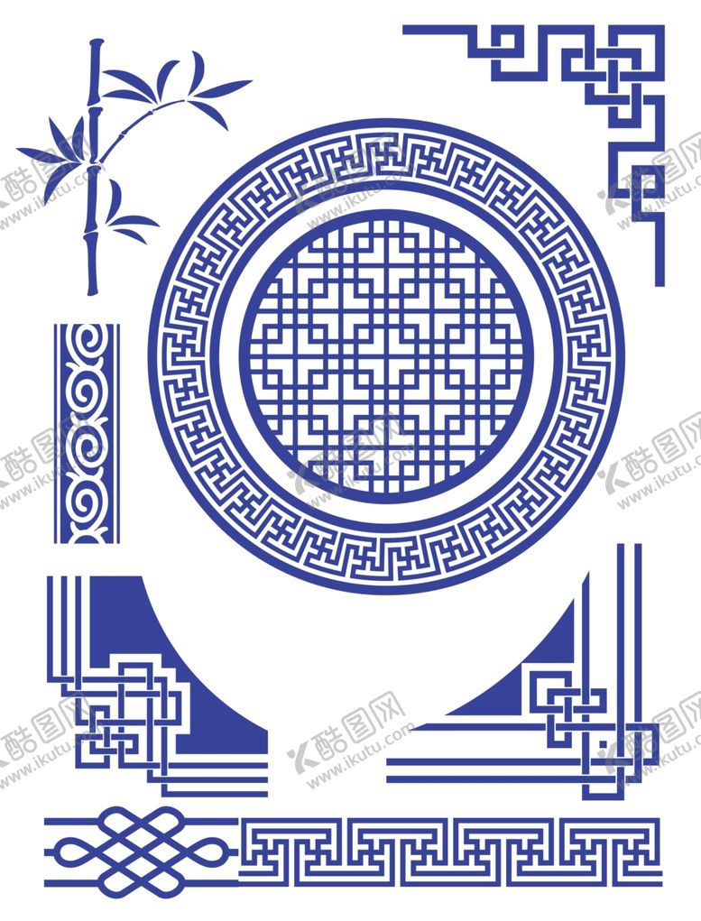编号：87920310170536192704【酷图网】源文件下载-青花瓷边框