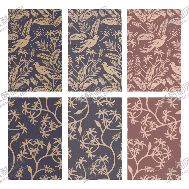 编号：86269310051628145100【酷图网】源文件下载-复古花卉布料纹理