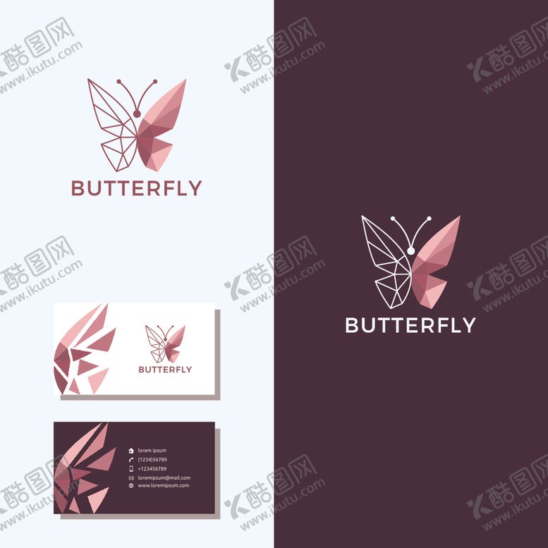 编号：51240207070548059175【酷图网】源文件下载-蝴蝶logo