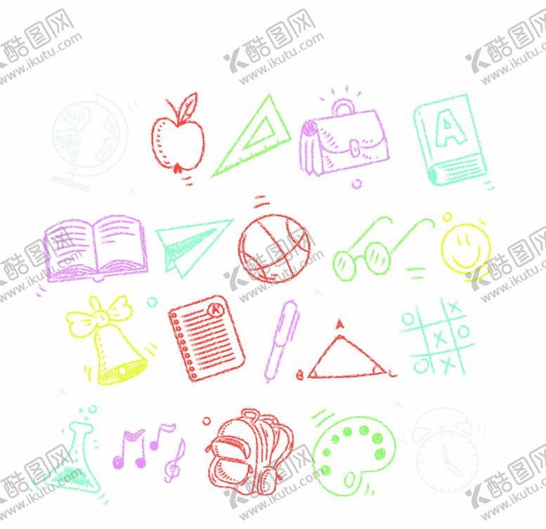 编号：83820006252316285381【酷图网】源文件下载-粉笔校园元素