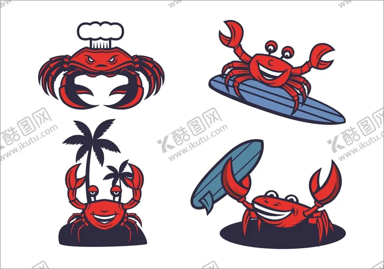 编号：30892609270308463218【酷图网】源文件下载-卡通螃蟹