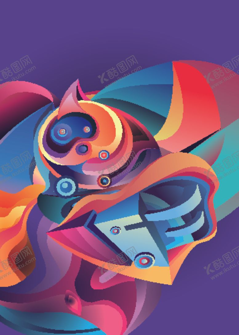 编号：61864809190207344607【酷图网】源文件下载-抽象炫彩液态图案