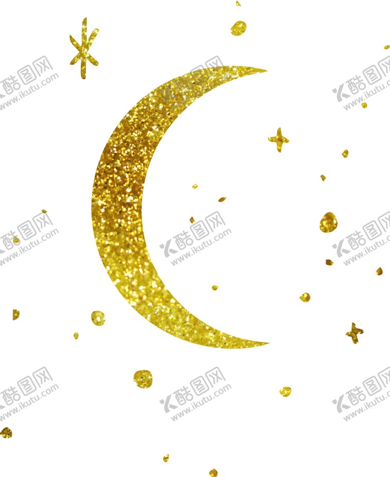 编号：34593209192354268059【酷图网】源文件下载-金色月亮星星