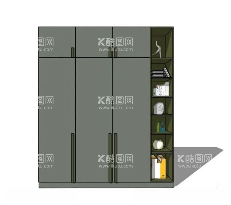 编号：53384612121020401815【酷图网】源文件下载-衣柜模型