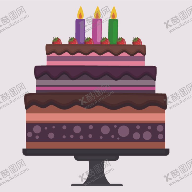 编号：24824705091419342201【酷图网】源文件下载-生日蛋糕