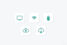电脑WIFI鼠标上传下载网络云