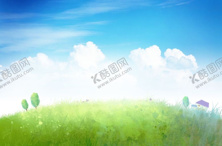 编号：99984005180918391429【酷图网】源文件下载-蓝天白云草地
