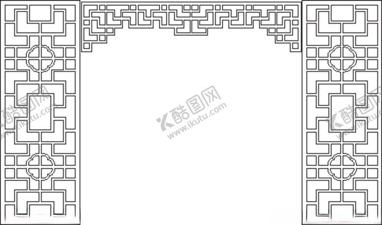 编号：95914010070858225488【酷图网】源文件下载-镂空雕刻背景墙雕花隔断