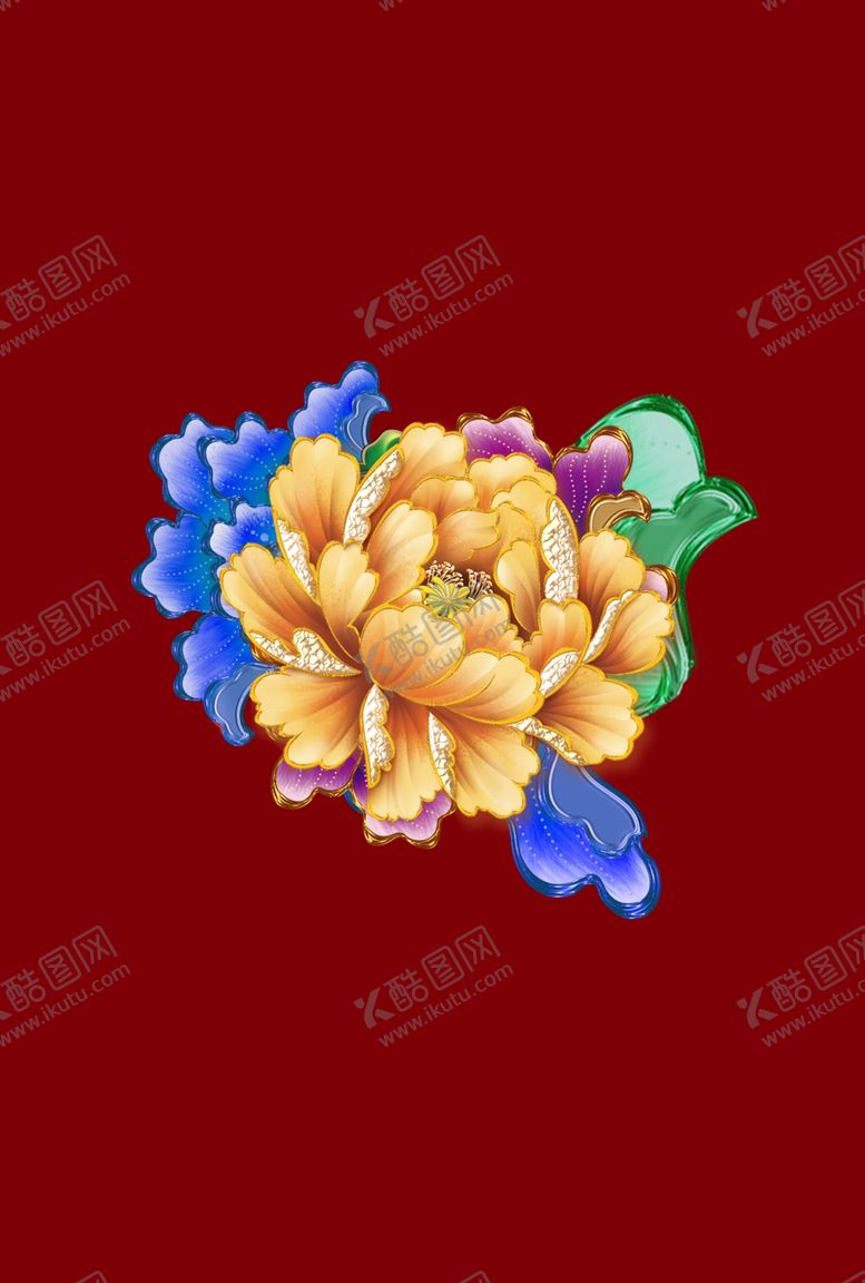 编号：75927011011905073423【酷图网】源文件下载-牡丹花图案背景