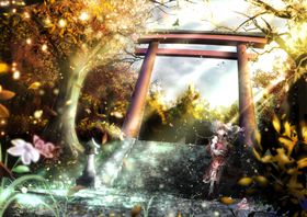 日式街道插画