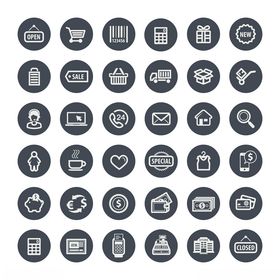 一组简约通用图标集合