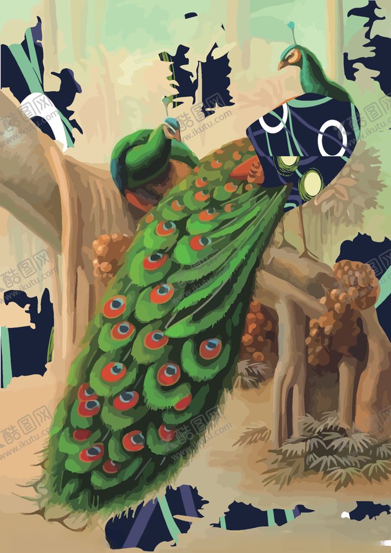 编号：32051310020456457348【酷图网】源文件下载-孔雀