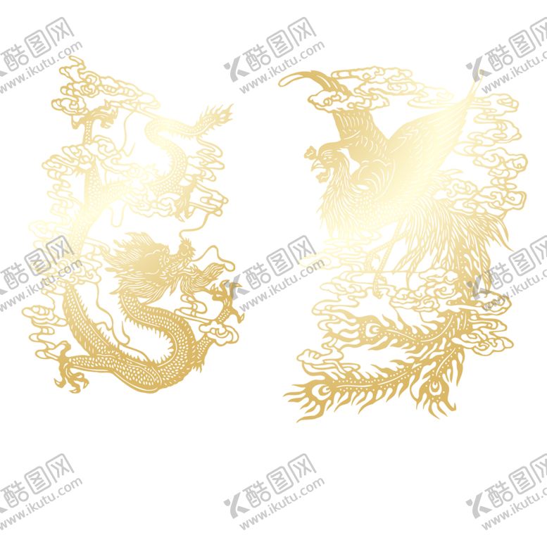 编号：13116005022222181999【酷图网】源文件下载-中国风金色龙元素